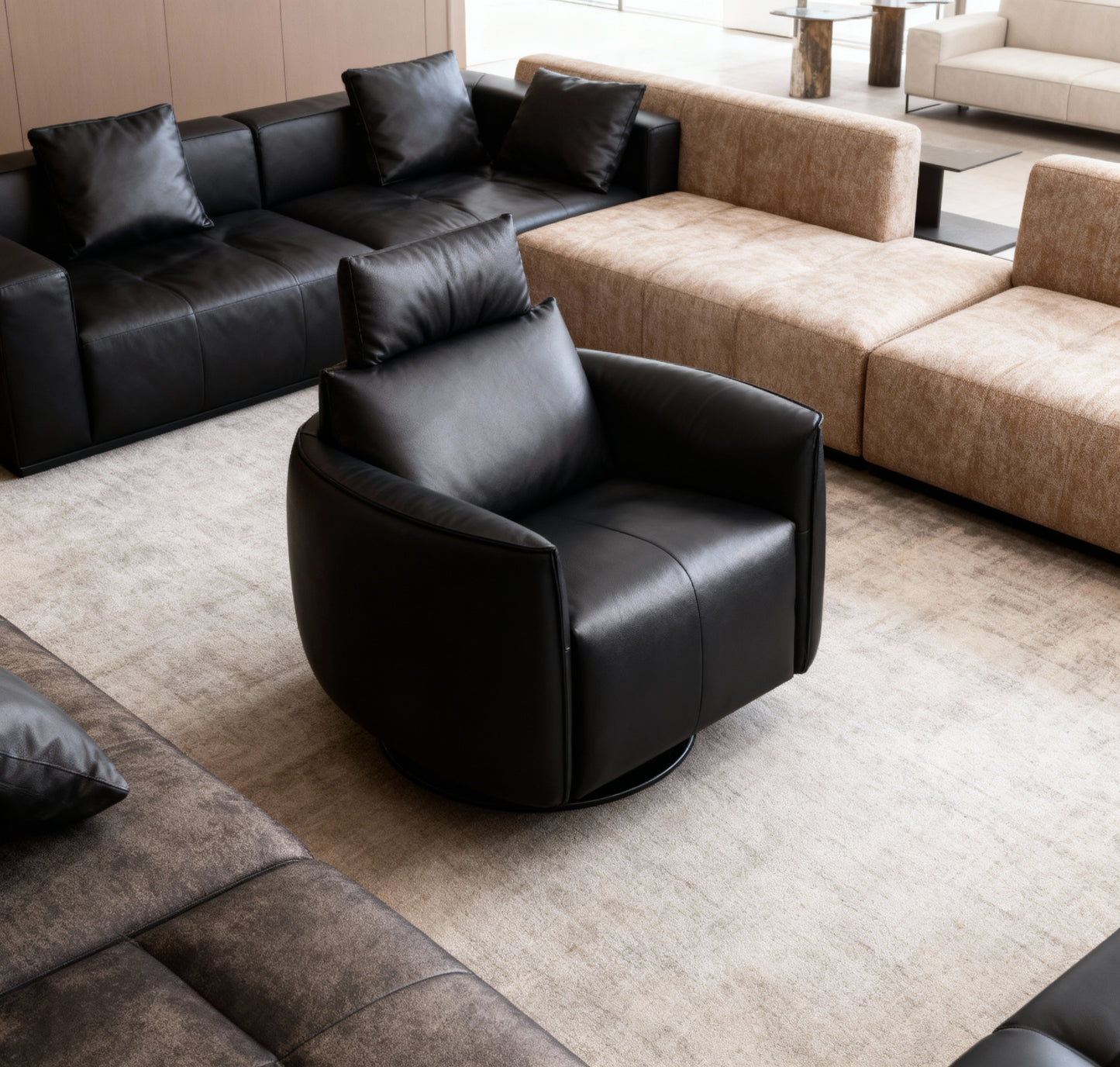 沉睡貴族 Leopold Lounge Chair 全皮電動旋轉躺椅