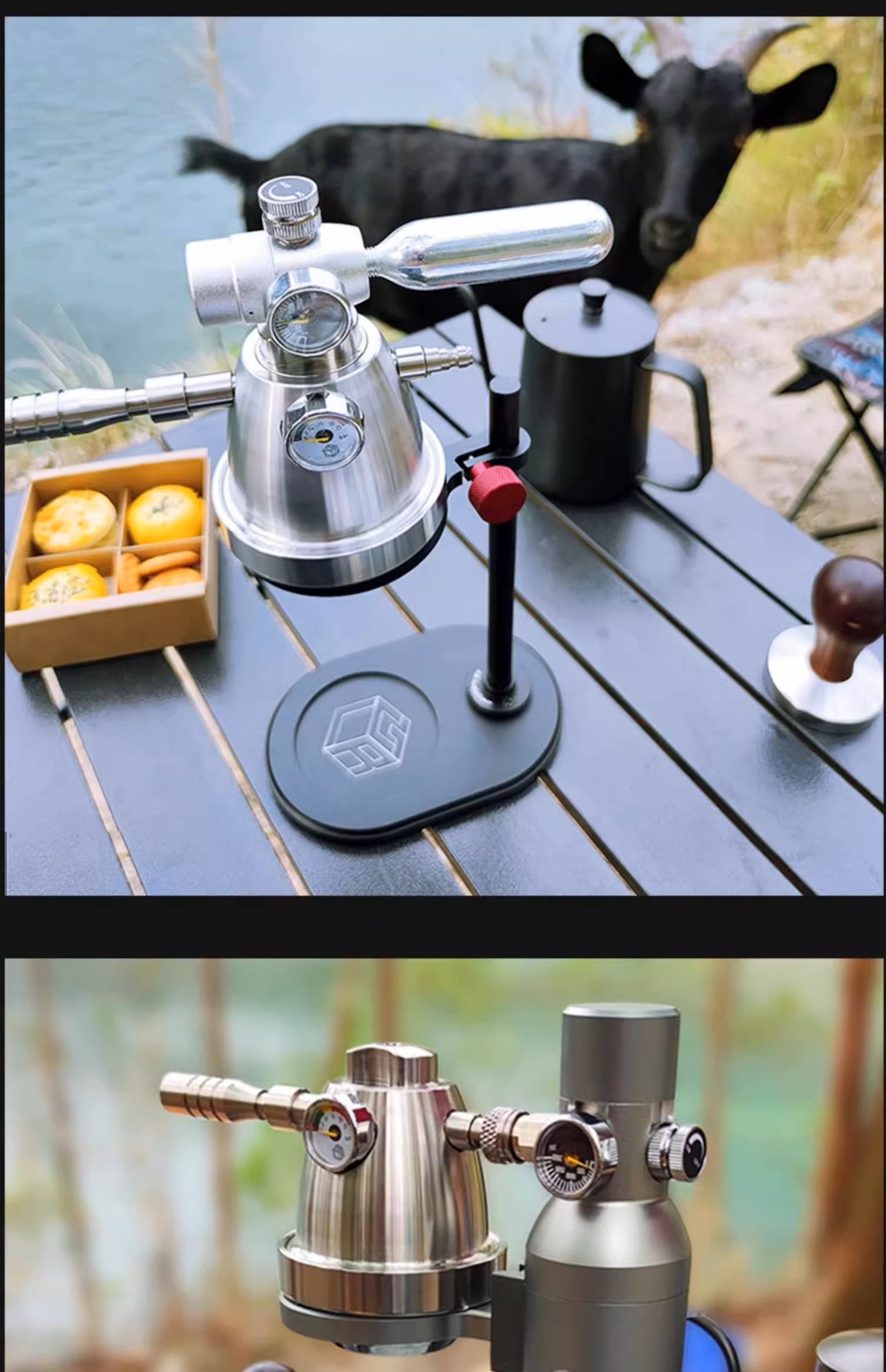 LR 戶外露營攜帶式 氣泵半自動濃縮咖啡機