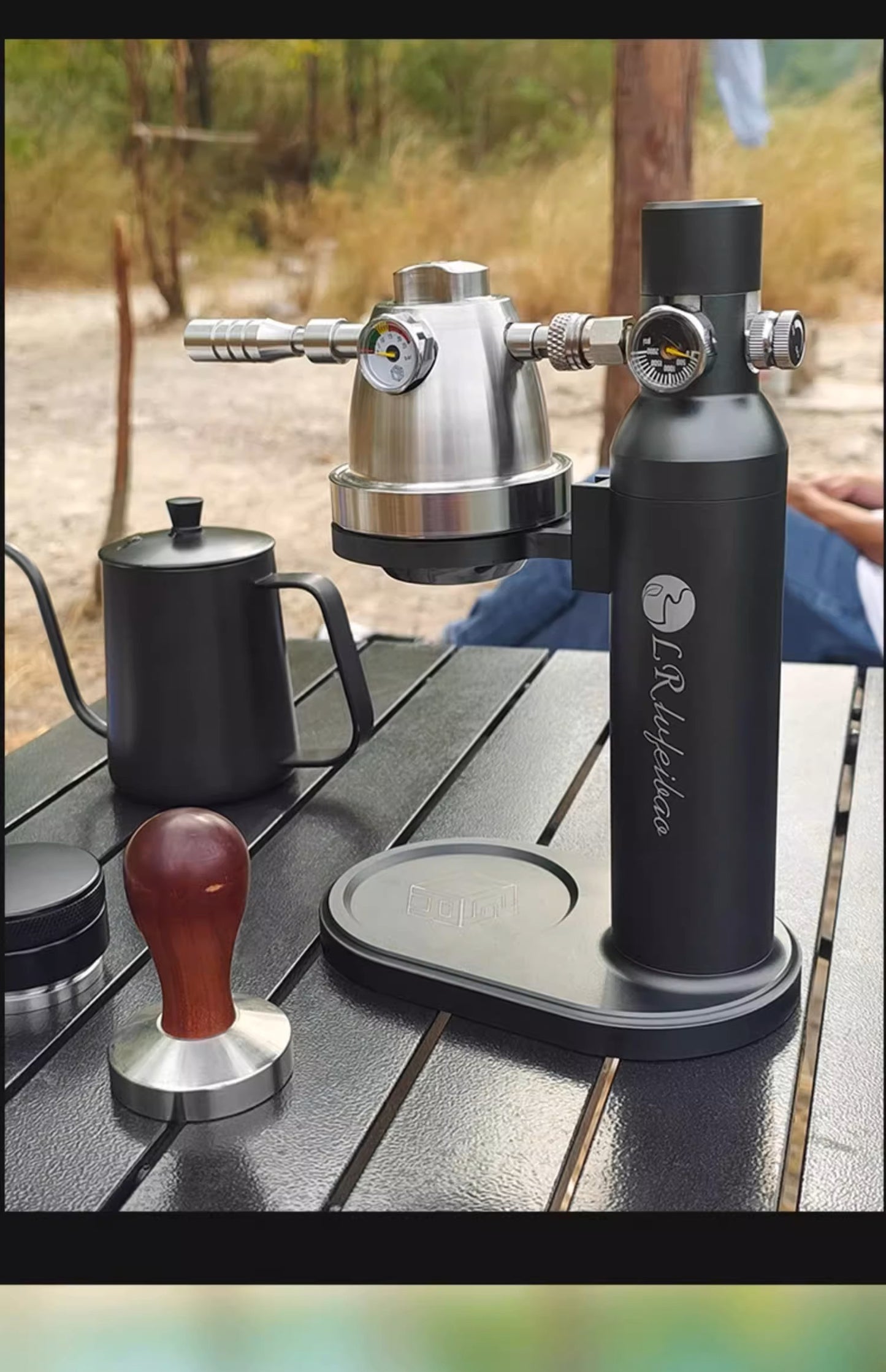 LR 戶外露營攜帶式 氣泵半自動濃縮咖啡機