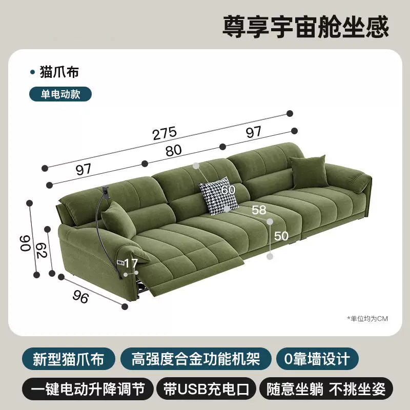 慢慢(Man Man)多功能零靠牆電動沙發 可翻蓋茶几貓抓布(13)