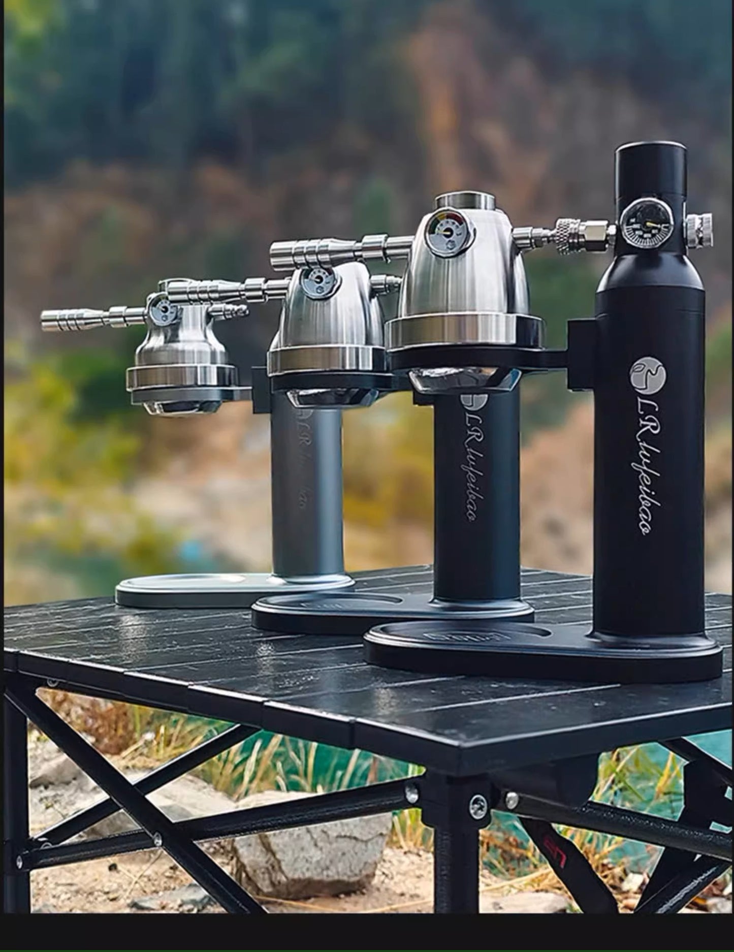 LR 戶外露營攜帶式 氣泵半自動濃縮咖啡機