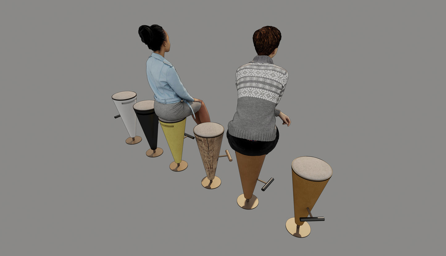 Ice Creamer 甜筒吧檯椅