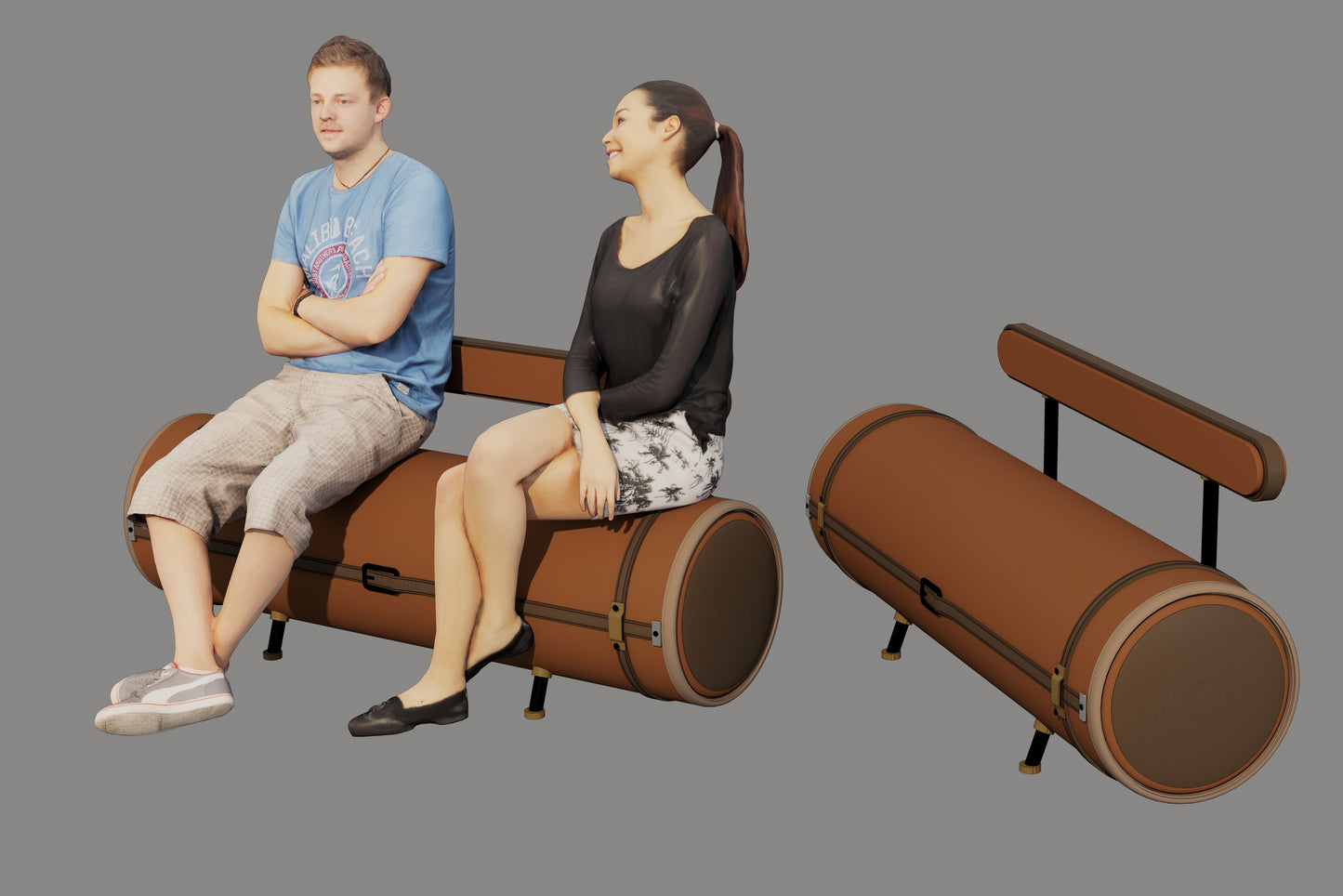 Long Tube-A 長筒矮凳