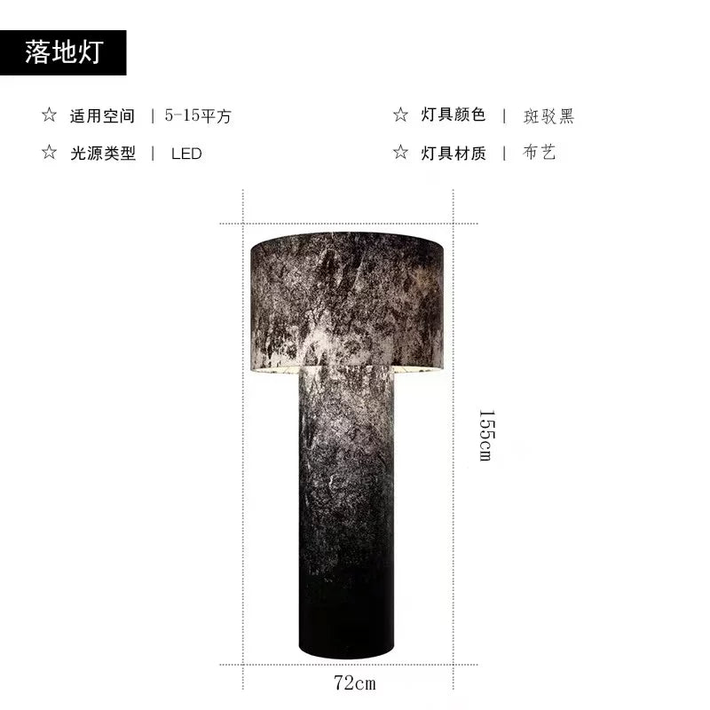 意大利設計師落地燈客廳臥室酒店樣板房裝飾擺件立式燈具布藝檯燈（12）