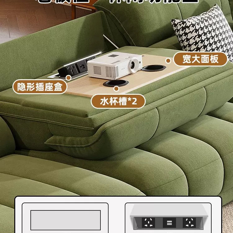 慢慢（Man Man）多功能零靠牆電動沙發 可翻蓋茶几貓抓布（6）