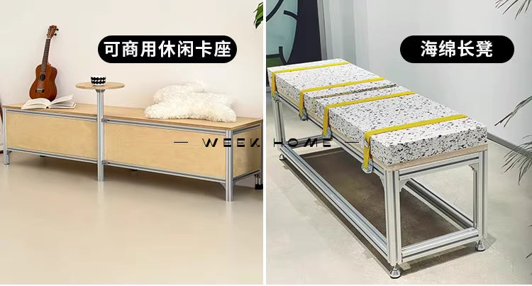 頂天立地洞洞板海洋板層架鋁合金型材玄關隔斷陳列展示櫃子斗櫃