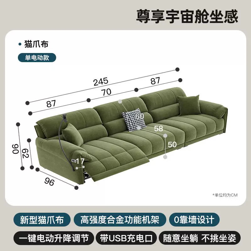 慢慢（Man Man）多功能零靠牆電動沙發 可翻蓋茶几貓抓布（11）